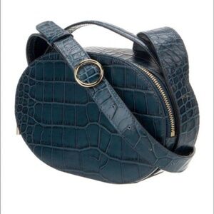 Cuyana Jade Croc Top Handle Crossbody Bag - RARE!